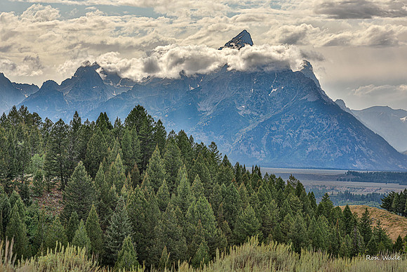 Grand Teton, Tetons from, Bridger Teton campsite-6228-2