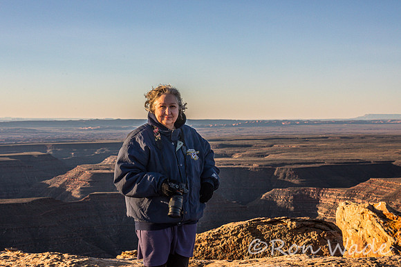 Kat, Muley Point, Utah, sunrise-8280