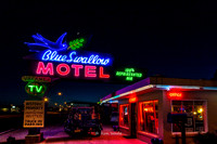 Blue Swallow neon, Route 66, Tucumacari, Blue Swallow, -3673