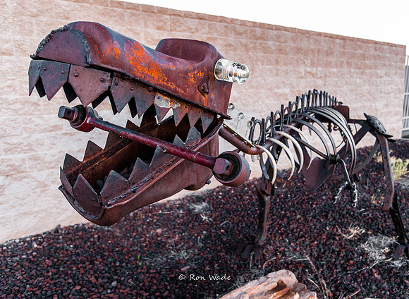 dinosaur sculpture, Route 66, Tucumacari, -3647