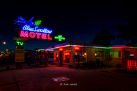 Blue Swallow neon, Route 66, Tucumacari, Blue Swallow, -3672