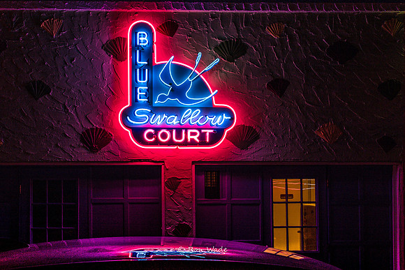 Blue Swallow neon, Route 66, Tucumacari, Blue Swallow, -3681