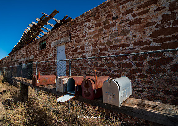 Route 66, mailboxes, abandoned store, home-0287-2