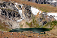 snowpack, ponds, mountains, Beartooth Highway-9894