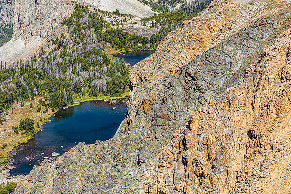 snowpack, ponds, mountains, Beartooth Highway-9890