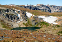 Beartooth Highway, mountains, ponds, snowpack-8561