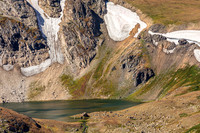 snowpack, ponds, mountains, Beartooth Highway-9888