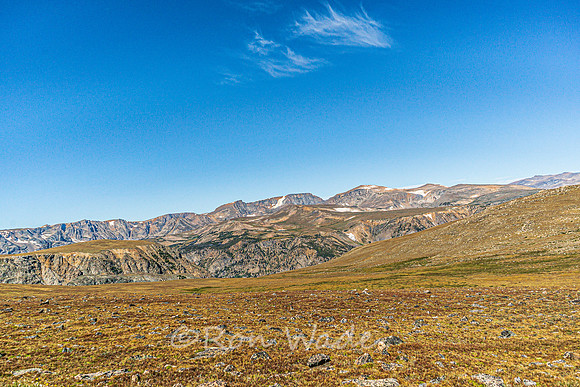 view from 10500 ft., Beartooth Highway, mountains, snowpack-8545