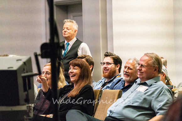 Tina Simpson, Joanna Binford, Greg Huckleberry and others being hypnotized-2989