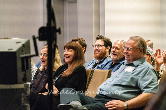 Tina Simpson, Joanna Binford, Greg Huckleberry and others being hypnotized-2991