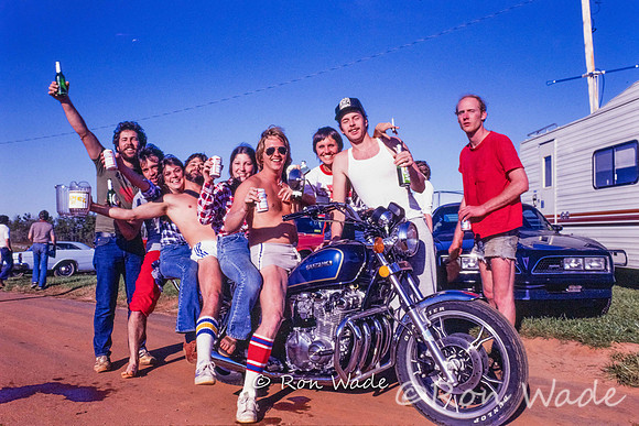 party, motorcycle, Road Atlanta, infield, April '82-03039-2