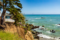 house falling into ocean, Cayucos, California, -5394